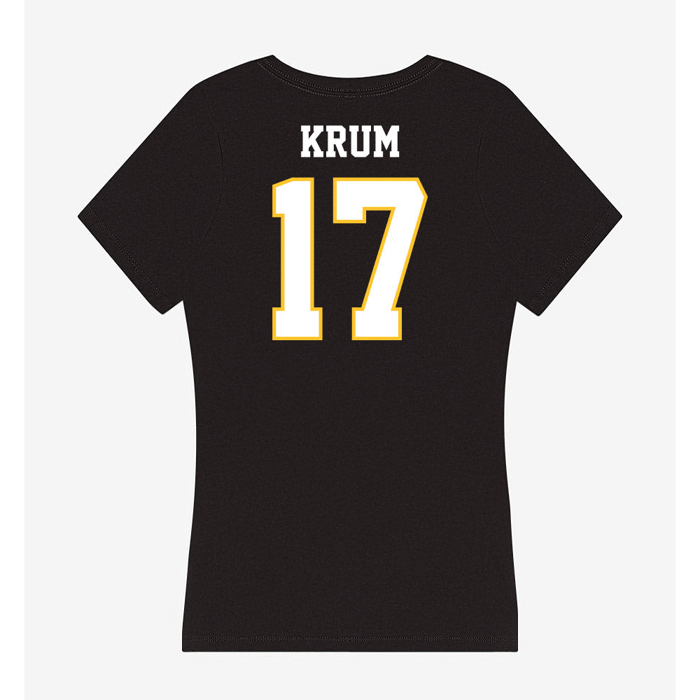 PLU - NCAA Men's Soccer : Logan Krum - Women's V-Neck T-Shirt-1