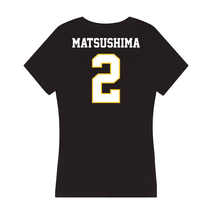 PLU - NCAA Women's Volleyball : Macy Matsushima - Women's V-Neck T-Shirt-1