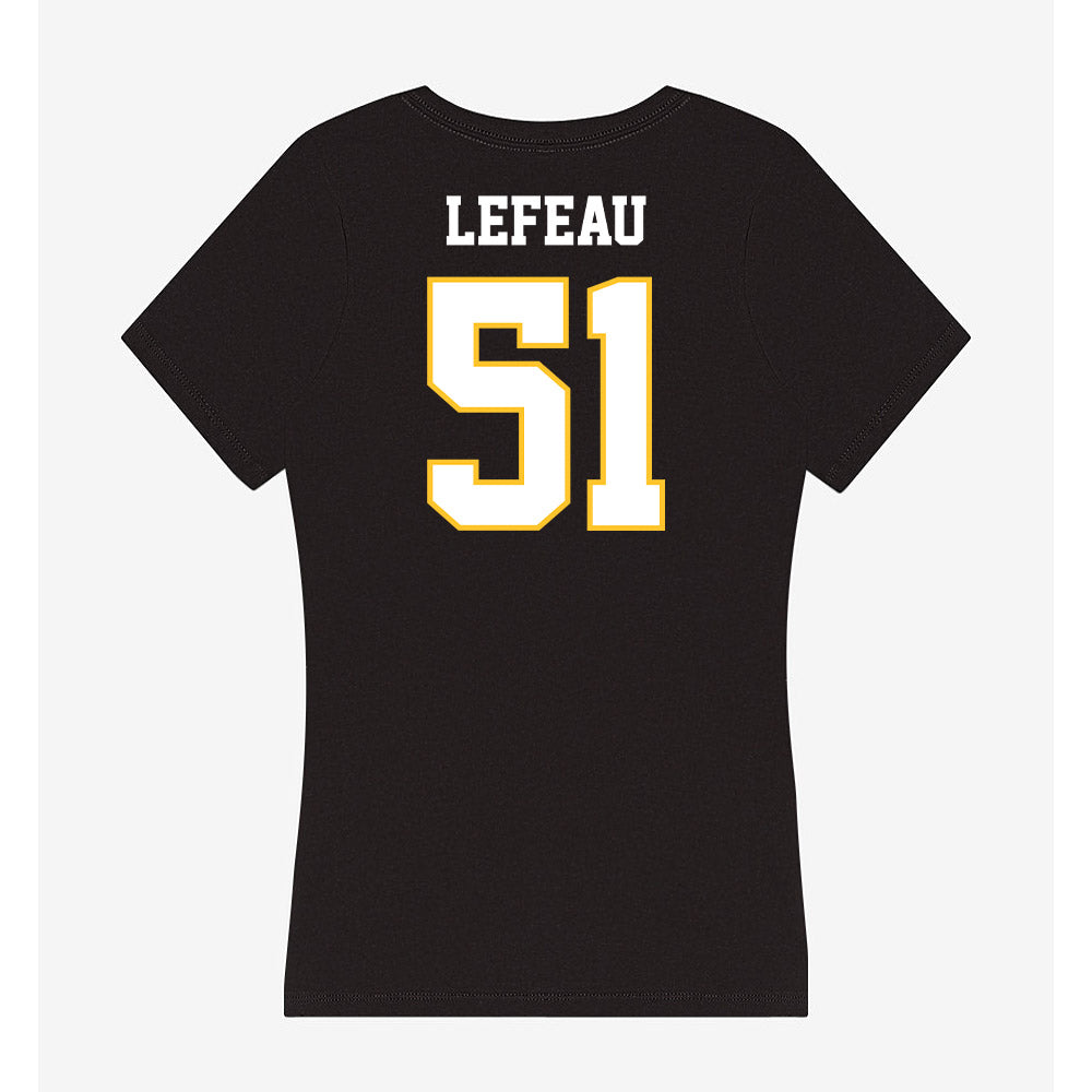 PLU - NCAA Football : Toby Lefeau - Women's V-Neck T-Shirt-1