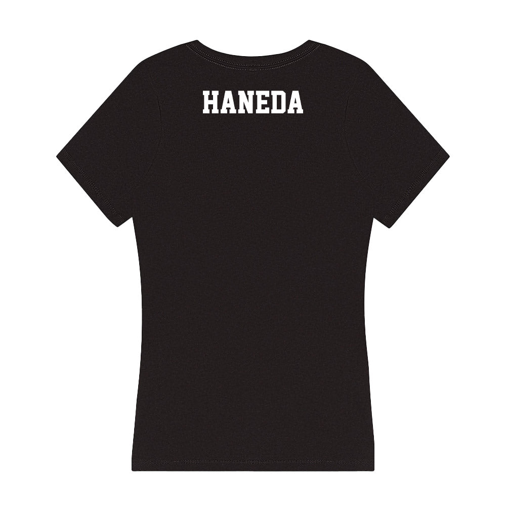 PLU - NCAA Women's Swimming & Diving : Anna Haneda - Women's V-Neck T-Shirt-1