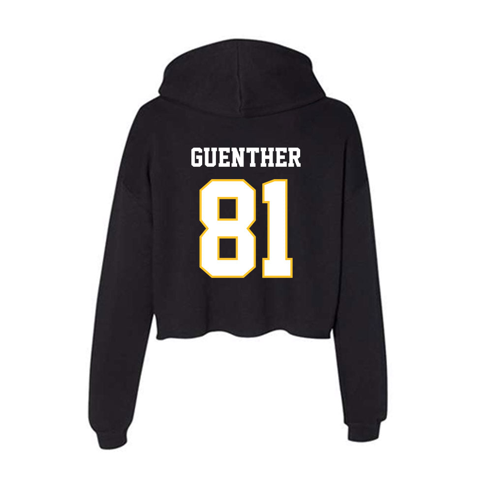 PLU - NCAA Football : Kicoh Guenther - Women's Crop Fleece Hooded Sweatshirt-1
