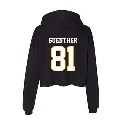 PLU - NCAA Football : Kicoh Guenther - Women's Crop Fleece Hooded Sweatshirt-1