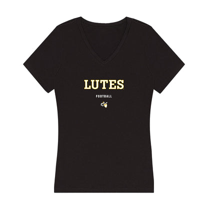 PLU - NCAA Football : Mason Taylor-Wells - Women's V-Neck T-Shirt-0