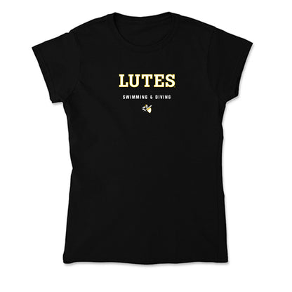 PLU - NCAA Men's Swimming & Diving : Gregory Jones - Soft Style Women’s T-Shirt-0