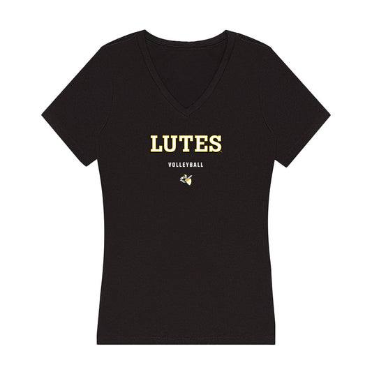 PLU - NCAA Women's Volleyball : Kalena Mariani - Women's V-Neck T-Shirt-0