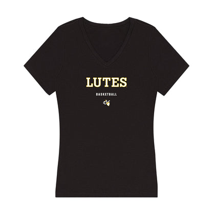 PLU - NCAA Men's Basketball : Daniel Kabamba - Women's V-Neck T-Shirt-0