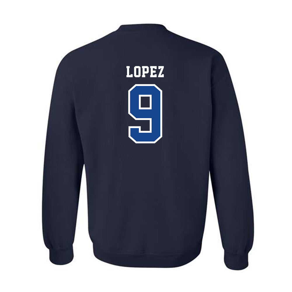 Creighton - NCAA Men's Soccer : Angel Lopez - Classic Shersey Crewneck Sweatshirt-1