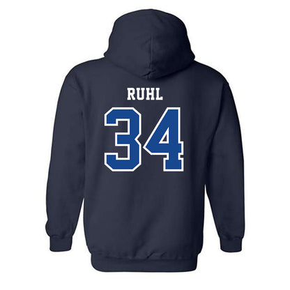 Creighton - NCAA Baseball : Jakob Ruhl - Classic Shersey Hooded Sweatshirt-1