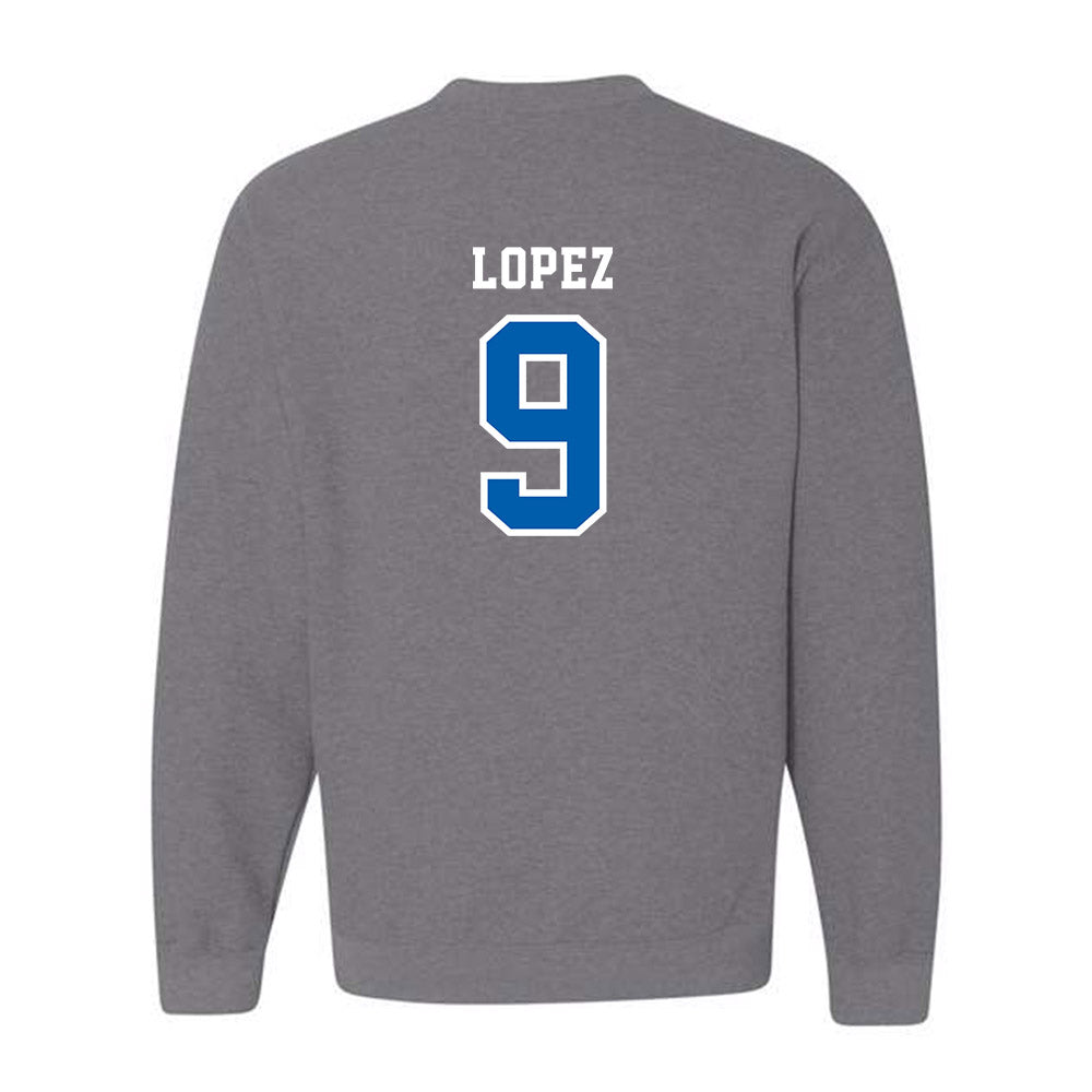 Creighton - NCAA Men's Soccer : Angel Lopez - Classic Shersey Crewneck Sweatshirt-1