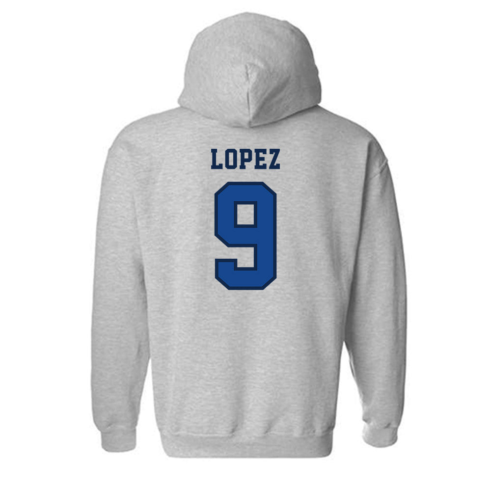 Creighton - NCAA Men's Soccer : Angel Lopez - Classic Shersey Hooded Sweatshirt-1