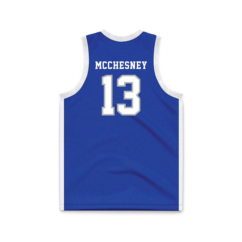 Creighton - NCAA Men's Basketball : Liam Mcchesney - Blue Basketball Jersey-1
