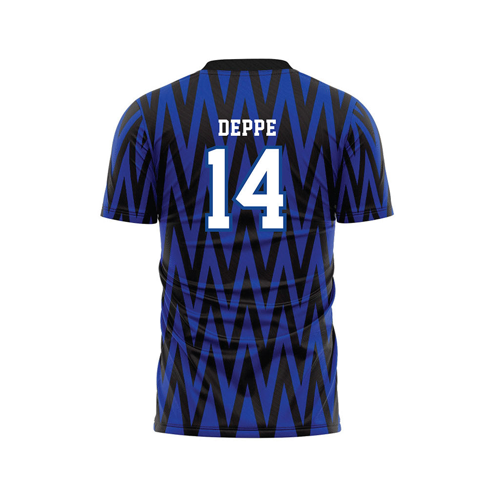 Creighton - NCAA Men's Soccer : Aaron Deppe - Blue Soccer Jersey-1