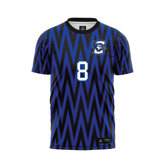 Creighton - NCAA Men's Soccer : Carter Derksen - Blue Soccer Jersey-0