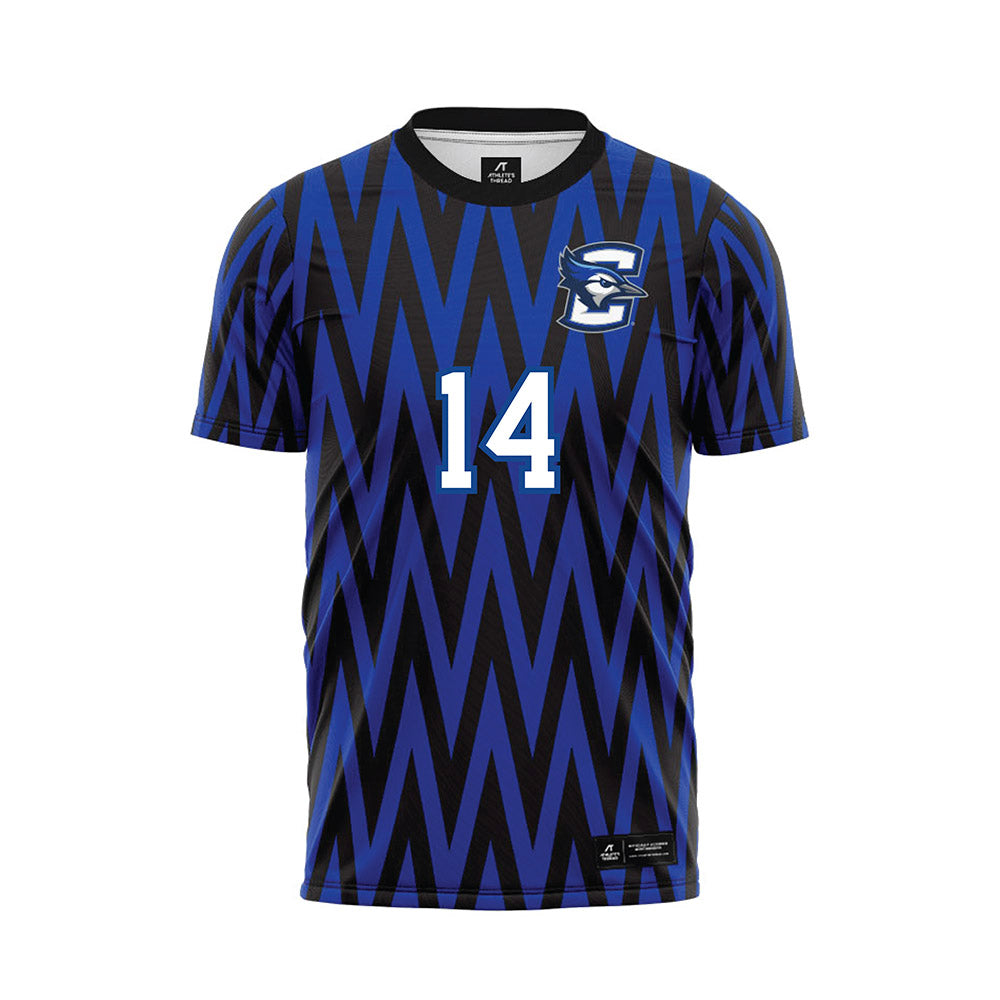 Creighton - NCAA Men's Soccer : Aaron Deppe - Blue Soccer Jersey-0