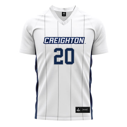 Creighton - NCAA Women's Soccer : Lorel Stringer - White Soccer Jersey-0