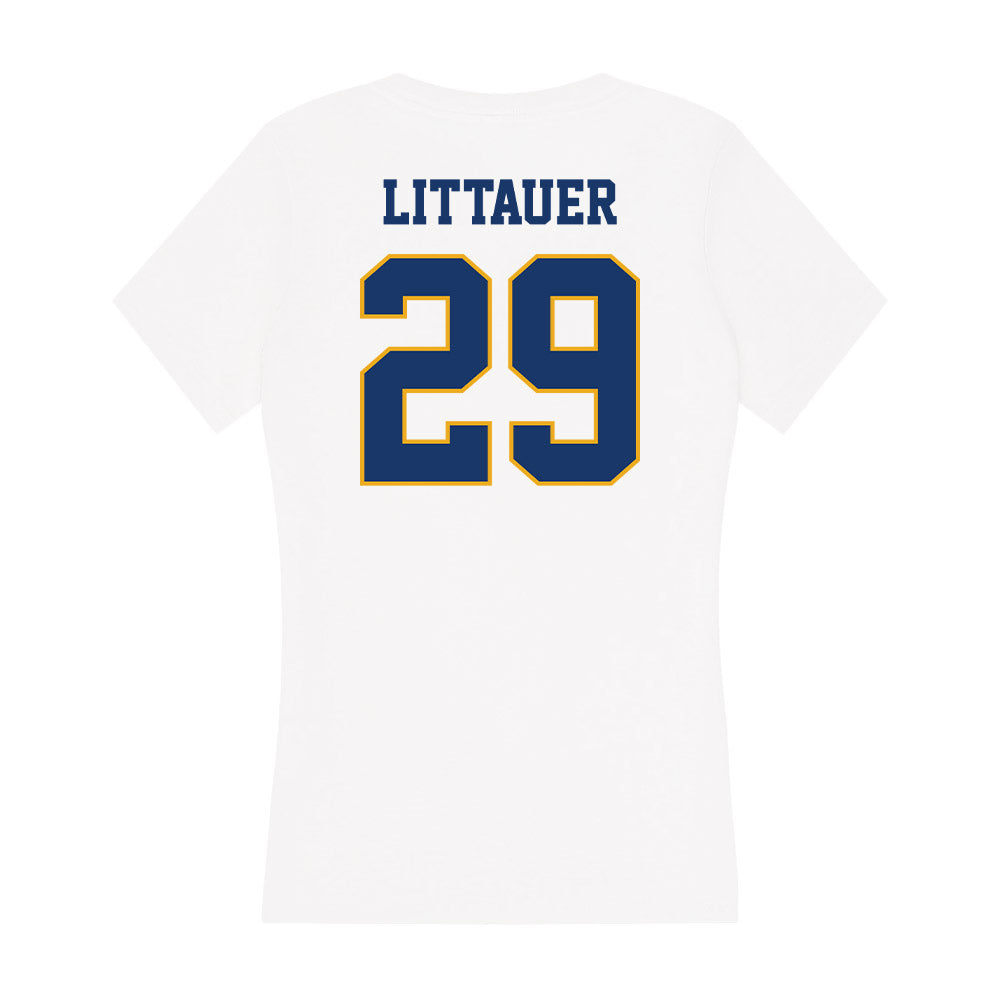 Canisius - NCAA Men's Lacrosse : Jack Littauer - Women's V-Neck T-Shirt-1