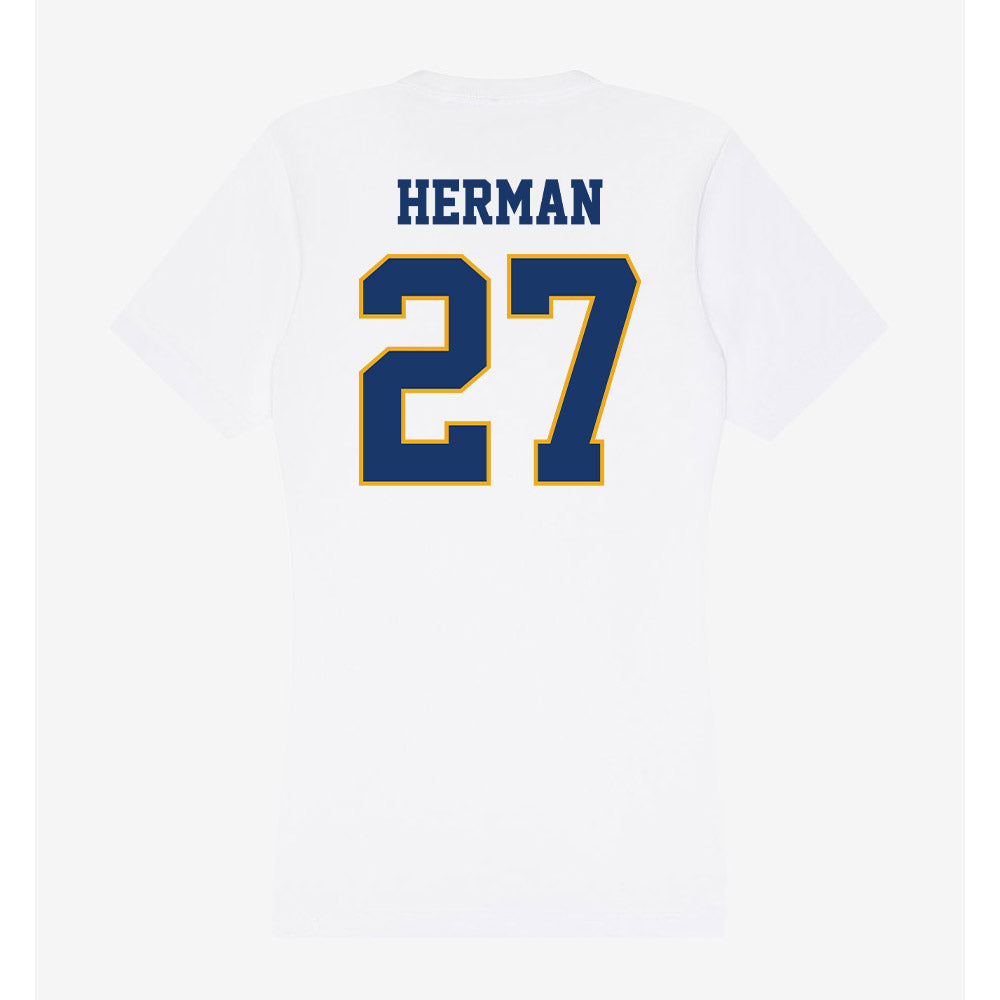 Canisius - NCAA Baseball : Blake Herman - Women's V-Neck T-Shirt-1