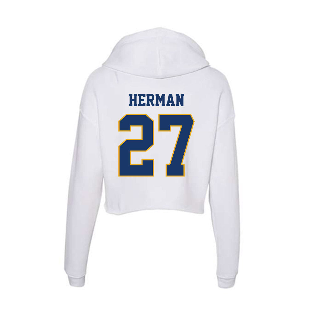 Canisius - NCAA Baseball : Blake Herman - Women's Crop Fleece Hoodie-1