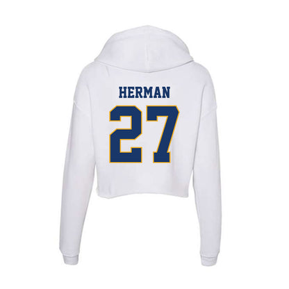 Canisius - NCAA Baseball : Blake Herman - Women's Crop Fleece Hoodie-1