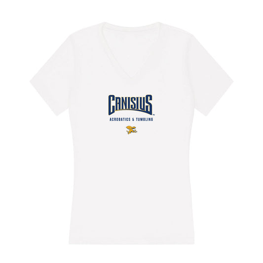 Canisius - NCAA Acrobatics & Tumbling : Carissa Gram - Women's V-Neck T-Shirt-0