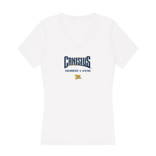 Canisius - NCAA Men's Swimming & Diving : Rhys Insley - Women's V-Neck T-Shirt-0
