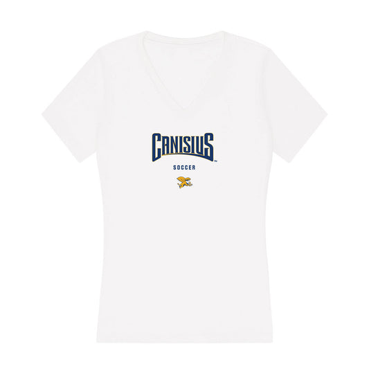 Canisius - NCAA Men's Soccer : Kiryl Dubins - Women's V-Neck T-Shirt-0