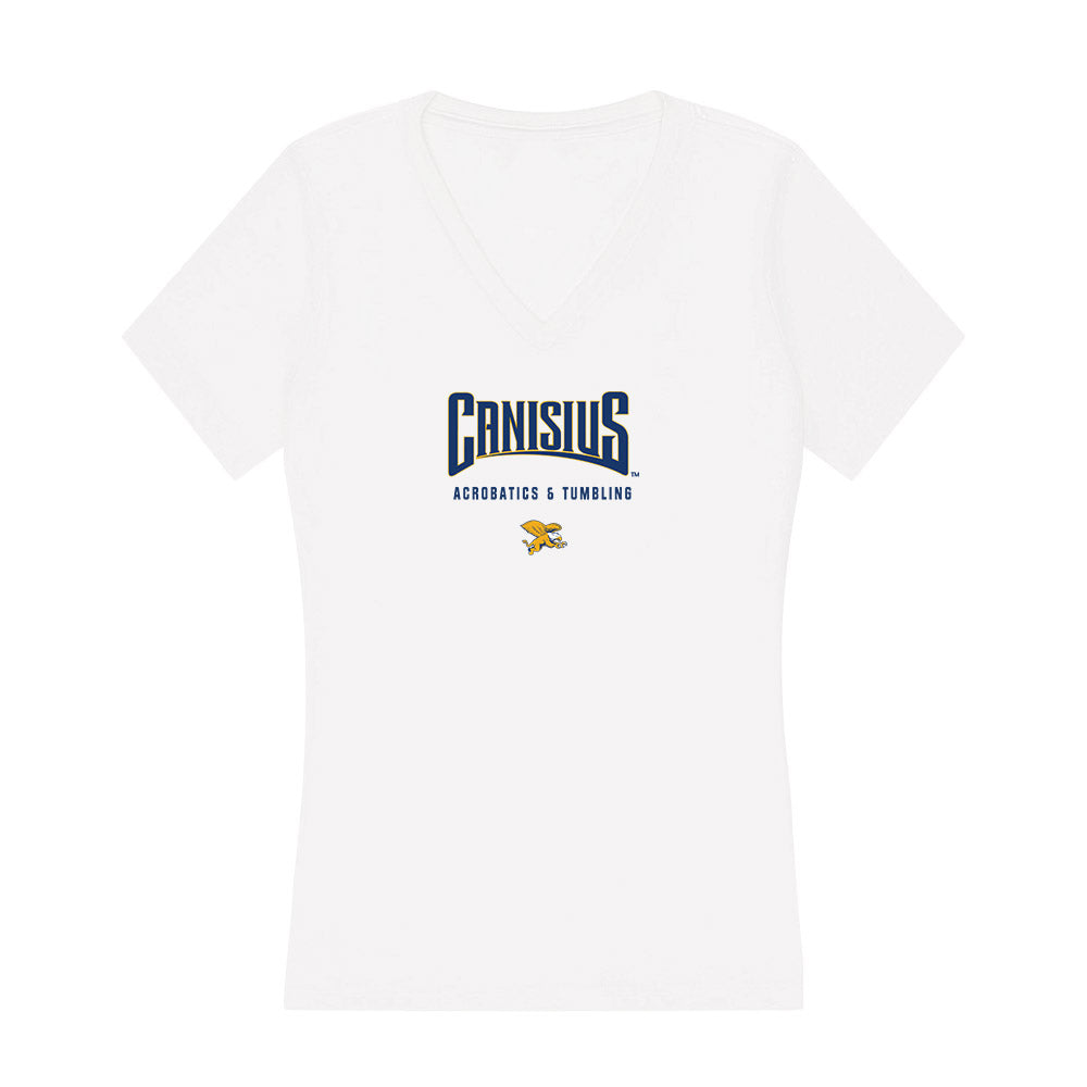 Canisius - NCAA Acrobatics & Tumbling : Danielle Fish - Women's V-Neck T-Shirt-0