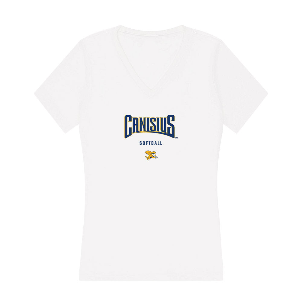 Canisius - NCAA Softball : Taylor McManus - Women's V-Neck T-Shirt-0
