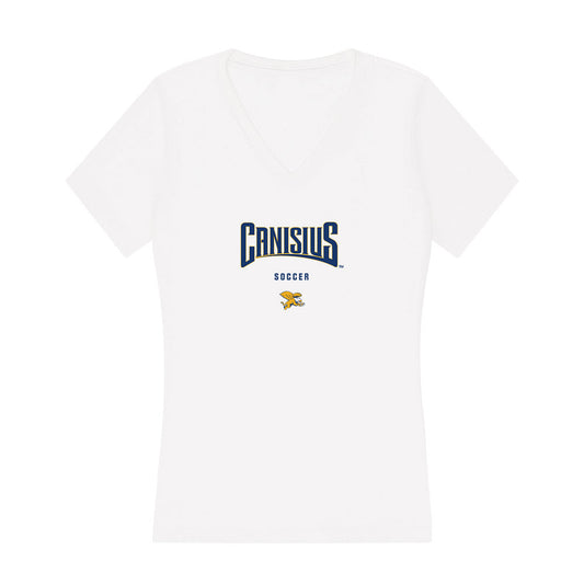 Canisius - NCAA Men's Soccer : Glodie Mata - Women's V-Neck T-Shirt-0