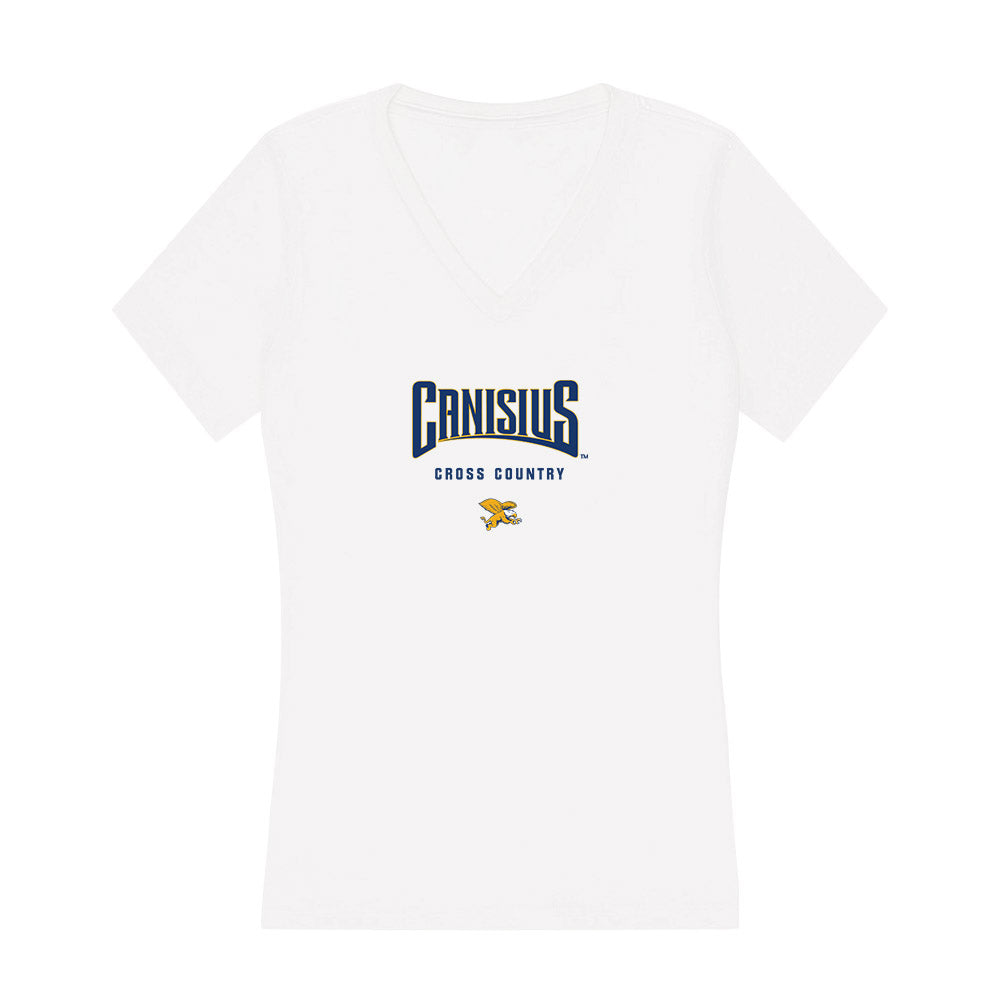 Canisius - NCAA Women's Cross Country : Ella Krumpek - Women's V-Neck T-Shirt-0