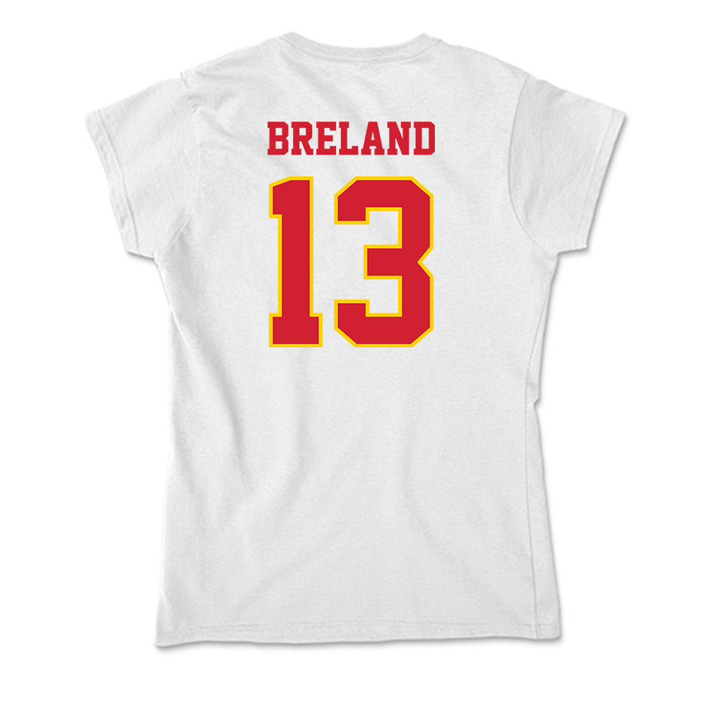 Pitt State - NCAA Men's Basketball : EJ Breland - Soft Style Women’s T-Shirt-1