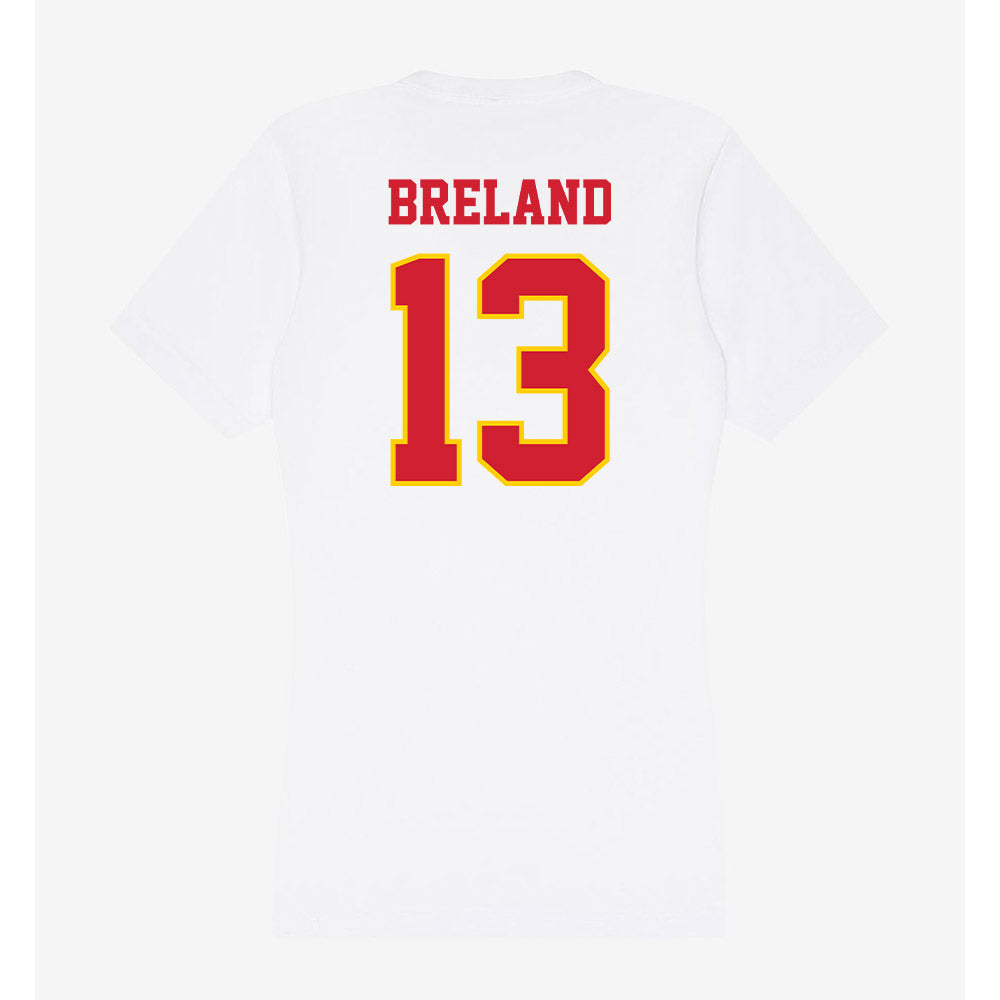 Pitt State - NCAA Men's Basketball : EJ Breland - Women's V-Neck T-Shirt-1