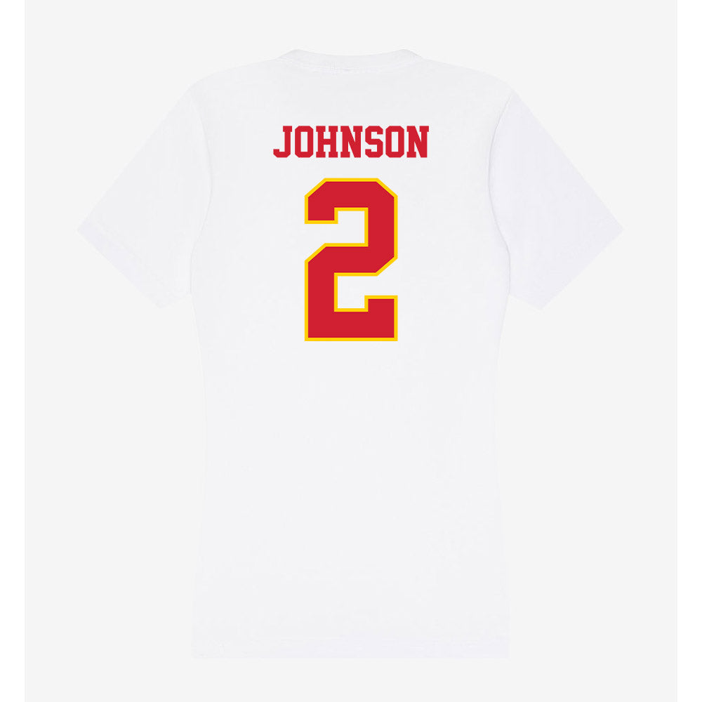 Pitt State - NCAA Football : Bryce Johnson - Women's V-Neck T-Shirt-1
