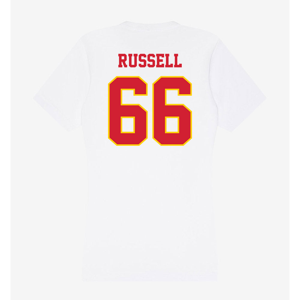 Pitt State - NCAA Football : Kyle Russell - Women's V-Neck T-Shirt-1