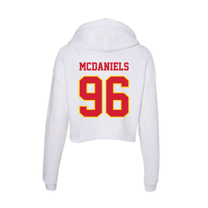Pitt State - NCAA Football : Tae Shon McDaniels - Women's Crop Fleece Hoodie-1