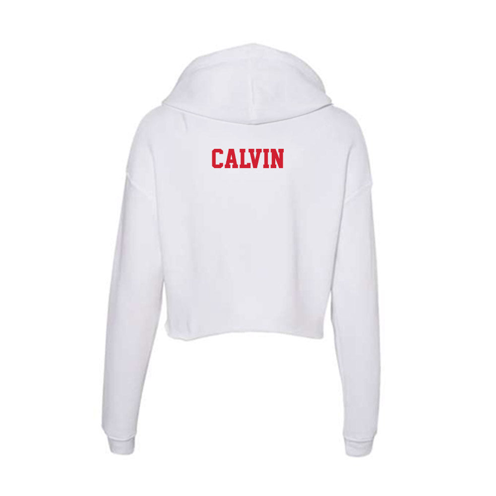 Pitt State - NCAA Men's Track & Field : Caleb Calvin - Women's Crop Fleece Hoodie-1