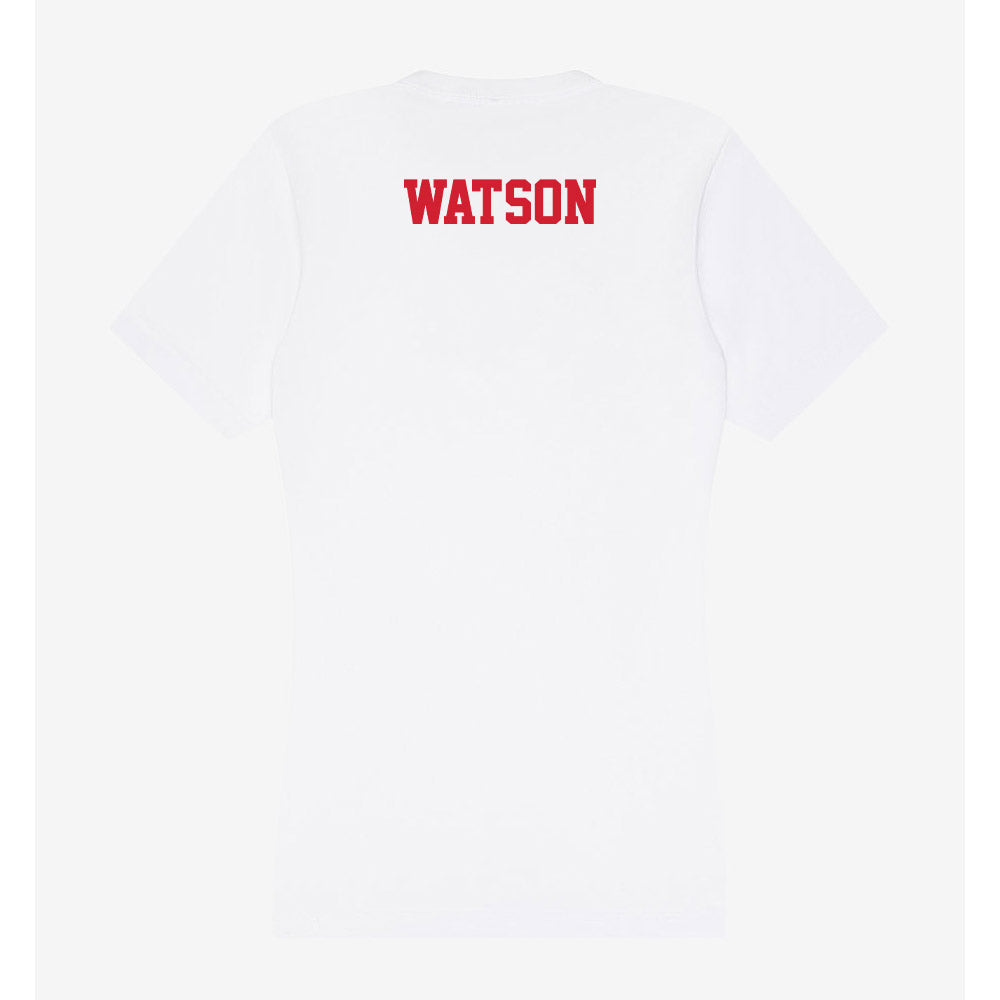 Pitt State - NCAA Men's Track & Field : Nate Watson - Women's V-Neck T-Shirt-1