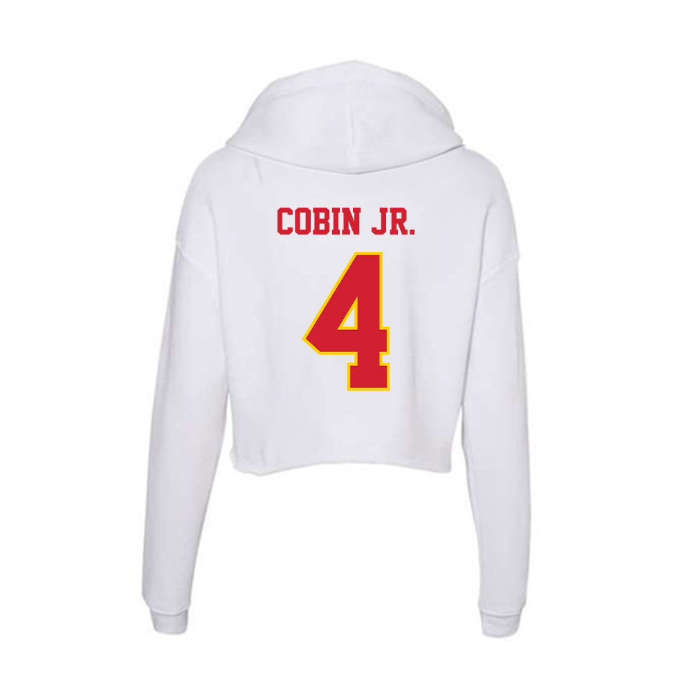Pitt State - NCAA Men's Basketball : David Cobin Jr. - Women's Crop Fleece Hoodie-1