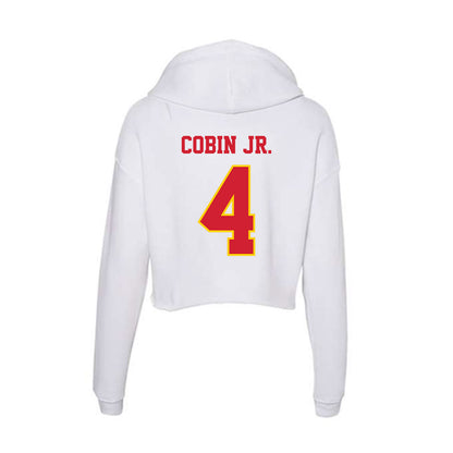 Pitt State - NCAA Men's Basketball : David Cobin Jr. - Women's Crop Fleece Hoodie-1
