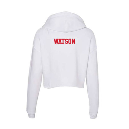 Pitt State - NCAA Men's Track & Field : Nate Watson - Women's Crop Fleece Hoodie-1
