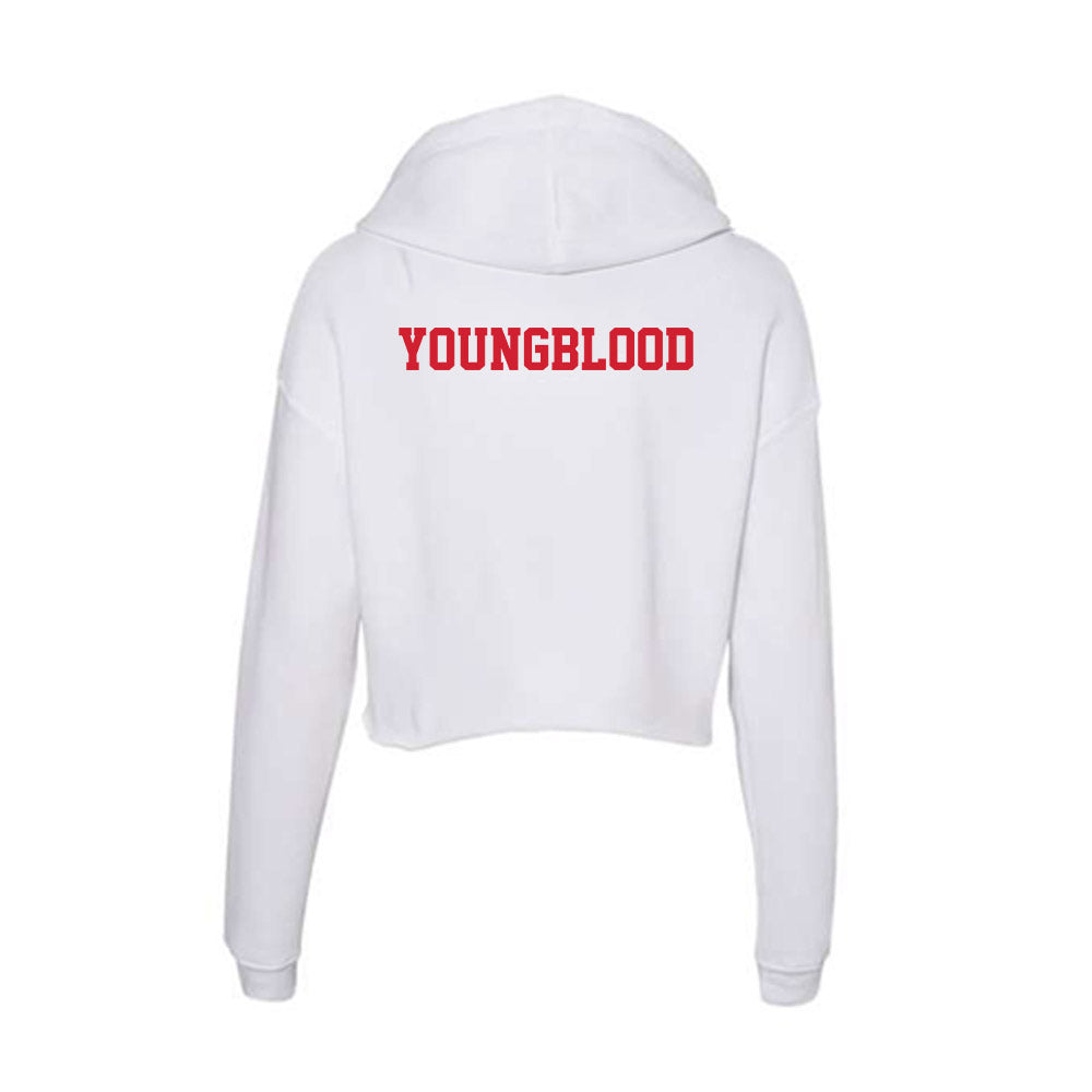 Pitt State - NCAA Football : Malachi Youngblood - Women's Crop Fleece Hooded Sweatshirt-1