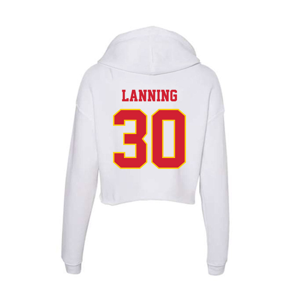 Pitt State - NCAA Football : JACK LANNING - Women's Crop Fleece Hooded Sweatshirt-1