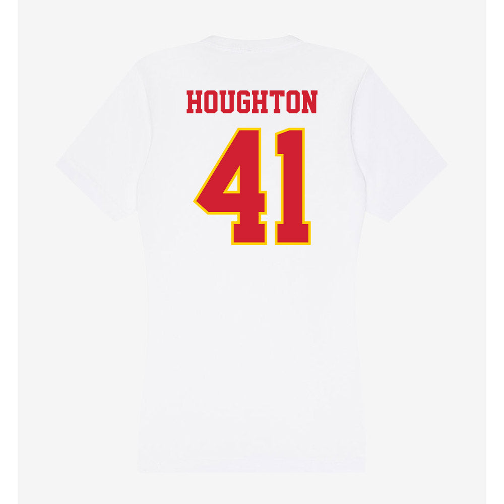 Pitt State - NCAA Football : Jayden Houghton - Women's V-Neck T-Shirt-1