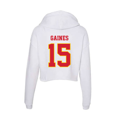 Pitt State - NCAA Football : Daijon Gaines - Women's Crop Fleece Hoodie-1
