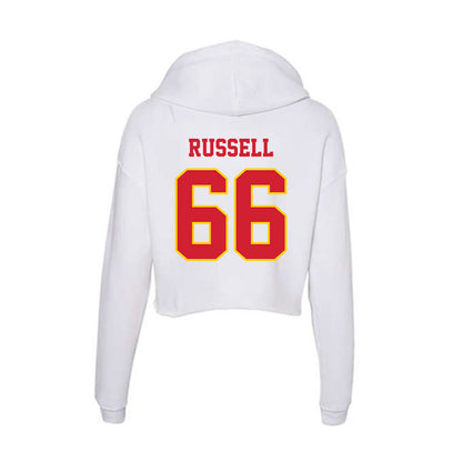 Pitt State - NCAA Football : Kyle Russell - Women's Crop Fleece Hoodie-1
