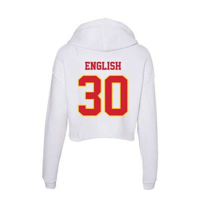 Pitt State - NCAA Men's Basketball : Mason English - Women's Crop Fleece Hoodie-1