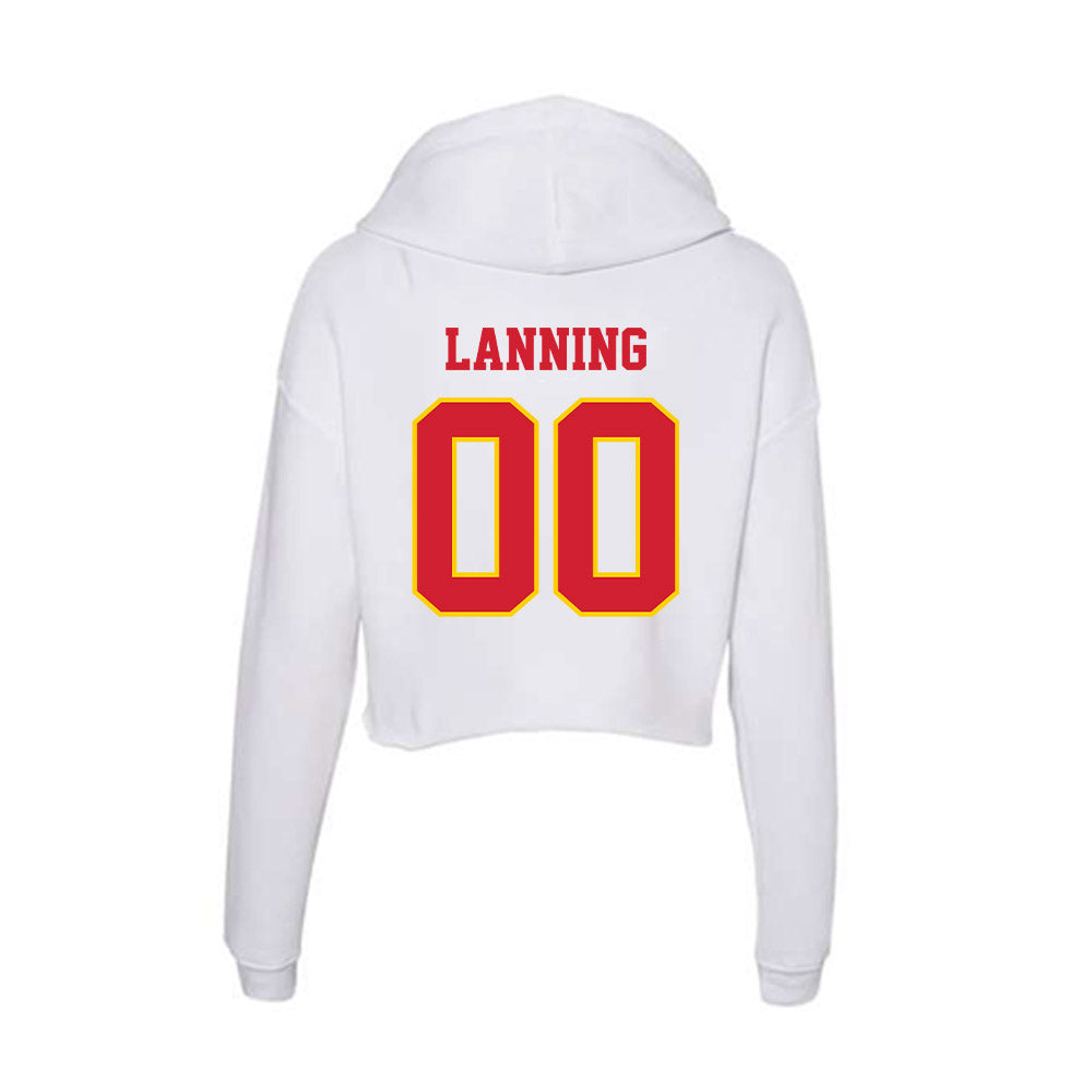 Pitt State - NCAA Football : JACK LANNING - Women's Crop Fleece Hoodie-1
