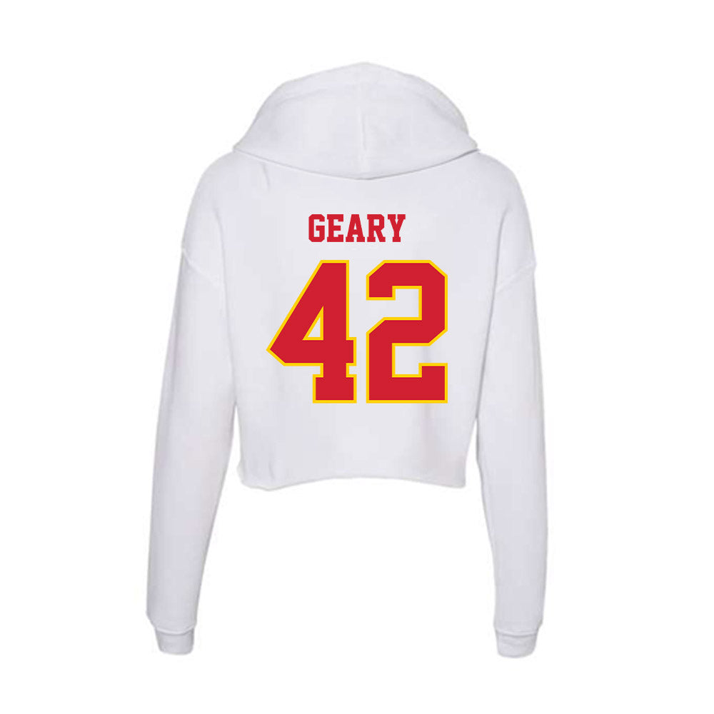 Pitt State - NCAA Football : Micah Geary - Women's Crop Fleece Hooded Sweatshirt-1