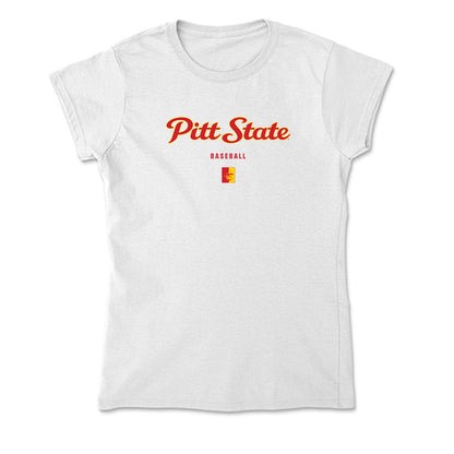 Pitt State - NCAA Baseball : Drew Bugner - Soft Style Women’s T-Shirt-0