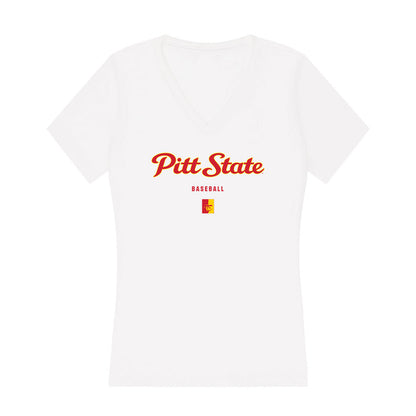 Pitt State - NCAA Baseball : Ryker Curry - Women's V-Neck T-Shirt-0